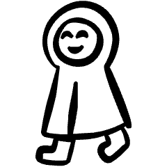 Rain Coat Person Icon from Freehand Set