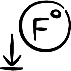 Temperature Fahrenheit Low Icon from Freehand Set
