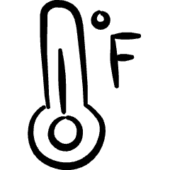 Temperature Thermometer Fahrenheit Icon from Freehand Set