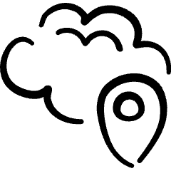 Weather App Cloud Location Icon from Freehand Set