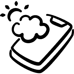 Weather App Coudy Day Icon from Freehand Set