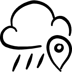 Weather App Rain Location Icon from Freehand Set