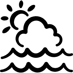 Cloud Mist Sun Icon from Freehand Set