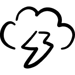 Weather Cloud Thunder Icon from Freehand Set