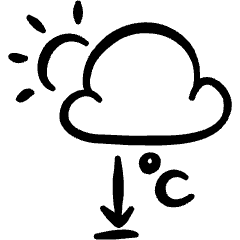 Weather Daily Temperature Icon from Freehand Set