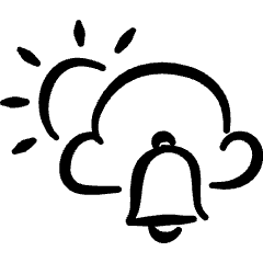 Weather Day Alert Icon from Freehand Set