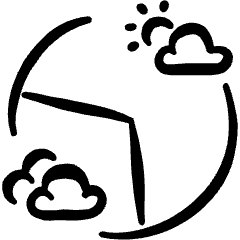 Weather Forecast Piechart Icon from Freehand Set
