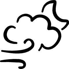 Weather Night Wind Icon from Freehand Set