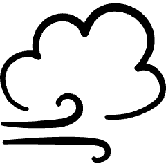 Wind Cloud Icon from Freehand Set