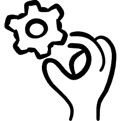 Business Management Gear Icon from Freehand Set