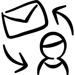 Crm Email Responding Icon from Freehand Set