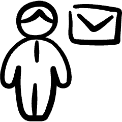 Human Resources Businessman Mail Icon from Freehand Set
