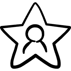 Human Resources Employee Star_1 Icon from Freehand Set