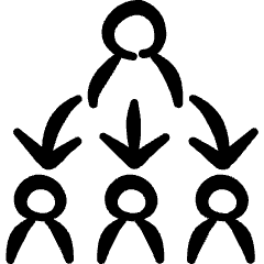 Human Resources Hierarchy Icon from Freehand Set
