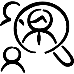 Human Resources Search Men Icon from Freehand Set