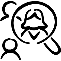 Human Resources Search Women Icon from Freehand Set