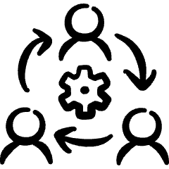Human Resources Team Settings Icon from Freehand Set