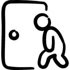 Worker Lay Off Fired User Sad Door Icon from Freehand Set