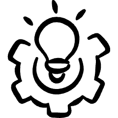 Creativity Idea Settings Icon from Freehand Set