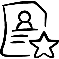 Job Profile Star Icon from Freehand Set