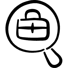 Job Search Magnifier Bag 1 Icon from Freehand Set