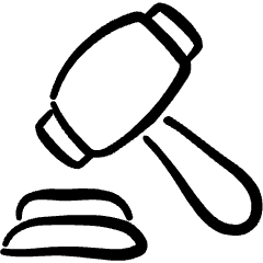 Legal Hammer Icon from Freehand Set