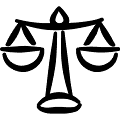 Legal Scale Icon from Freehand Set