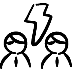 Meeting Team Conflict Icon from Freehand Set