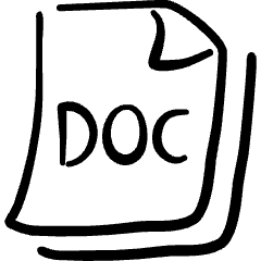 Office File Doc Icon from Freehand Set