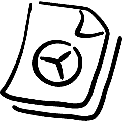 Office File Graph Icon from Freehand Set