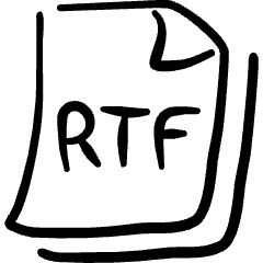 Office File Rtf Icon from Freehand Set