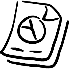 Office File Text Graph Icon from Freehand Set