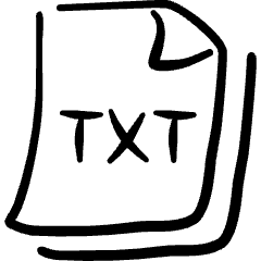 Office File Txt Icon from Freehand Set