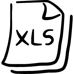 Office File Xls Icon from Freehand Set