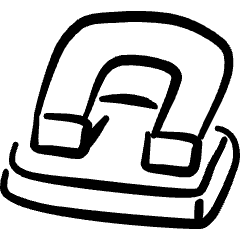 Office Hole Puncher Icon from Freehand Set