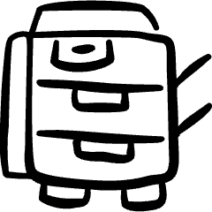 Office Photocopy Machine Icon from Freehand Set