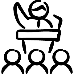 Presentation Audience Icon from Freehand Set