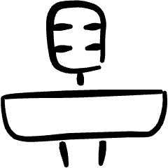 Presentation Microphone Podium Icon from Freehand Set