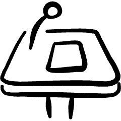 Presentation Podium Notes Icon from Freehand Set