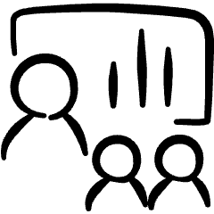 Presentation Statistics Icon from Freehand Set