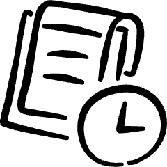 Task List Clipboard Clock Icon from Freehand Set