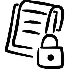 Task List Clipboard Lock Icon from Freehand Set