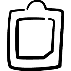 Task List Clipboard Plain Icon from Freehand Set