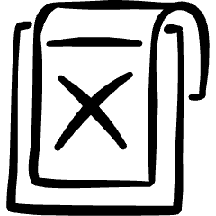 Task List Clipboard Remove Icon from Freehand Set