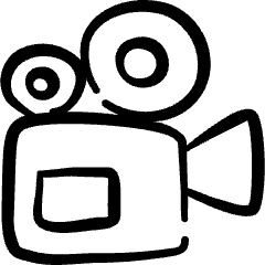 Video Meeting Camera Icon from Freehand Set