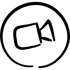 Video Meeting Camera Circle Icon from Freehand Set
