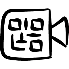 Video Meeting Camera Qr Icon from Freehand Set
