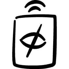 Video Meeting Smartphone Camera Off Icon from Freehand Set