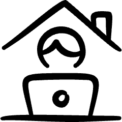 Work From Home User Laptop 1 Icon from Freehand Set