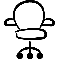 Office Chair Icon from Freehand Set